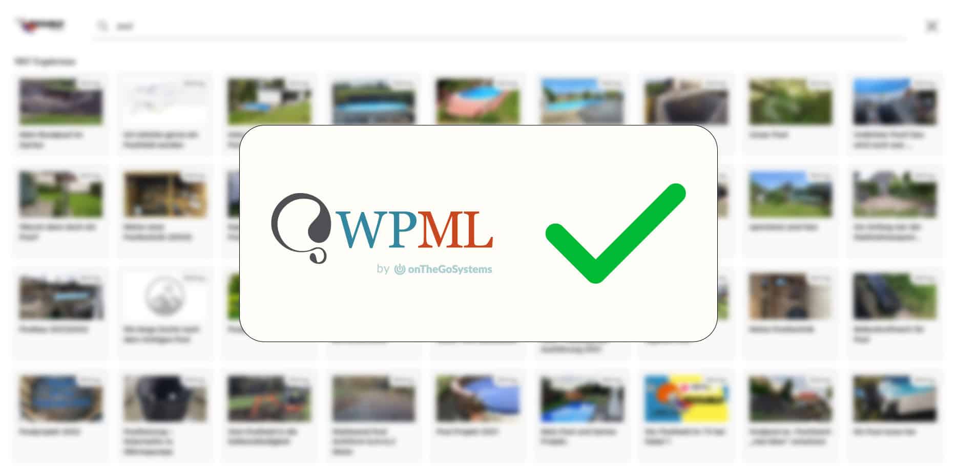 WPML-Logo mit grünem Haken.